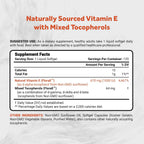 Naturalis Sunflower Vitamin E 670mg (1000 IU) with Mixed Tocopherols | Essential Skin Vitamin & Immune Support | Non-GMO, Soy & Gluten Free | 120 Softgels