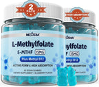 Gominolas de L-Metilfolato 15 mg y Metil B12 - Complejo B Metilado, 120 unidades