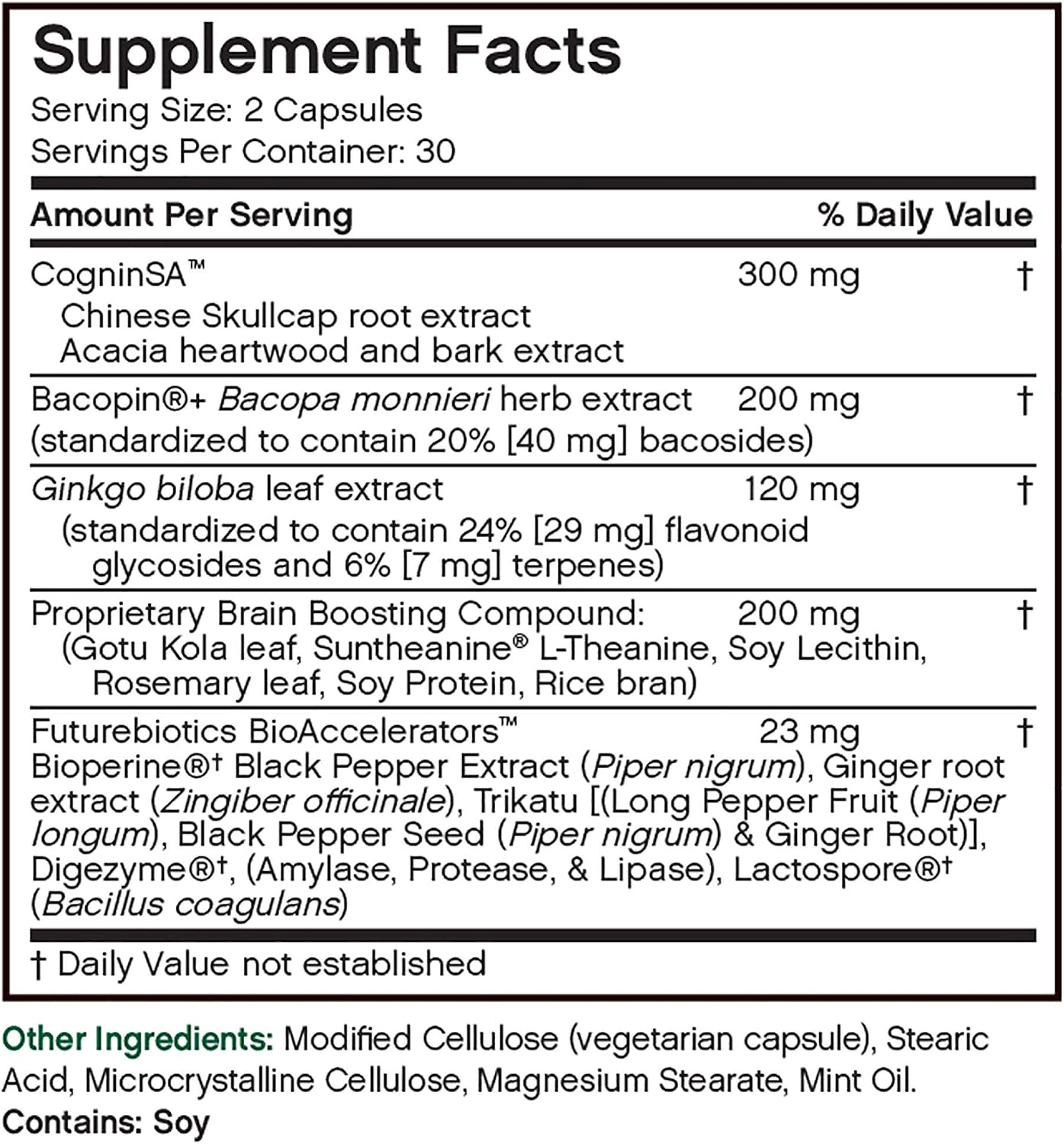 Futurebiotics ThinkFast, Rendimiento Cerebral y Memoria, 60 Cápsulas Vegetales