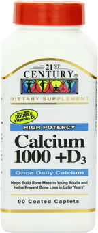 Calcio 1000mg con Vitamina D 800IU, 90 Comprimidos (Pack de 4)