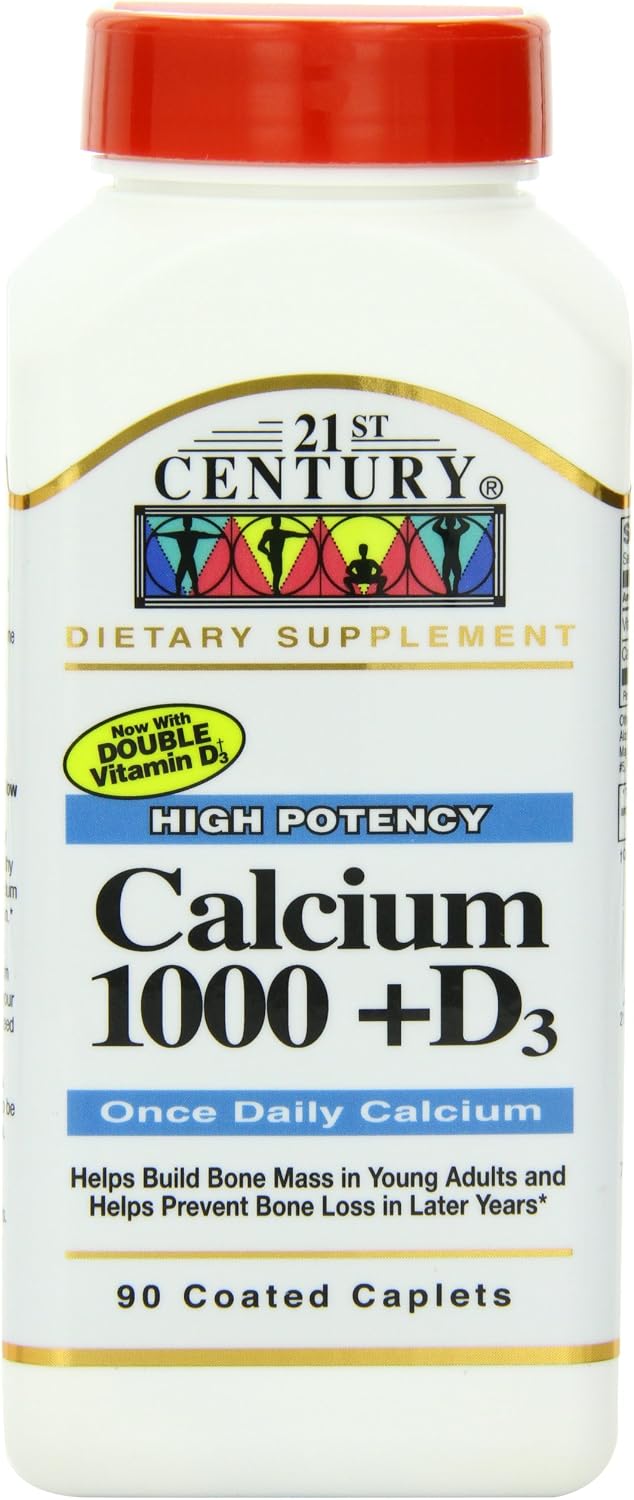 Calcio 1000mg con Vitamina D 800IU, 90 Comprimidos (Pack de 4)