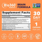Bio360 Cognitive Support, 30 Suplementos Veganos