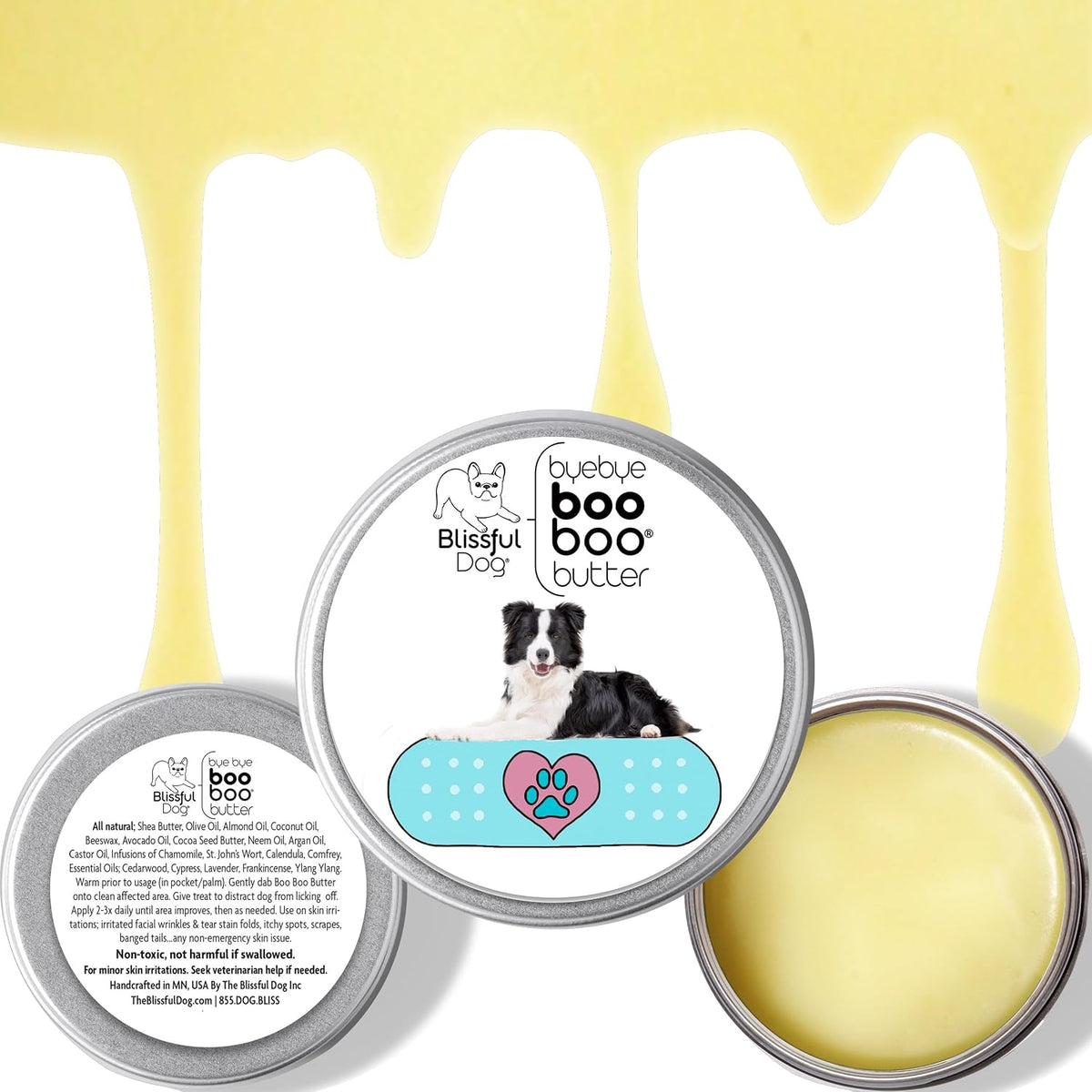 The Blissful Dog Border Collie Booboo Butter – Manteca de semilla de cacao: Aporta antioxidantes y nutrición. – Image 2