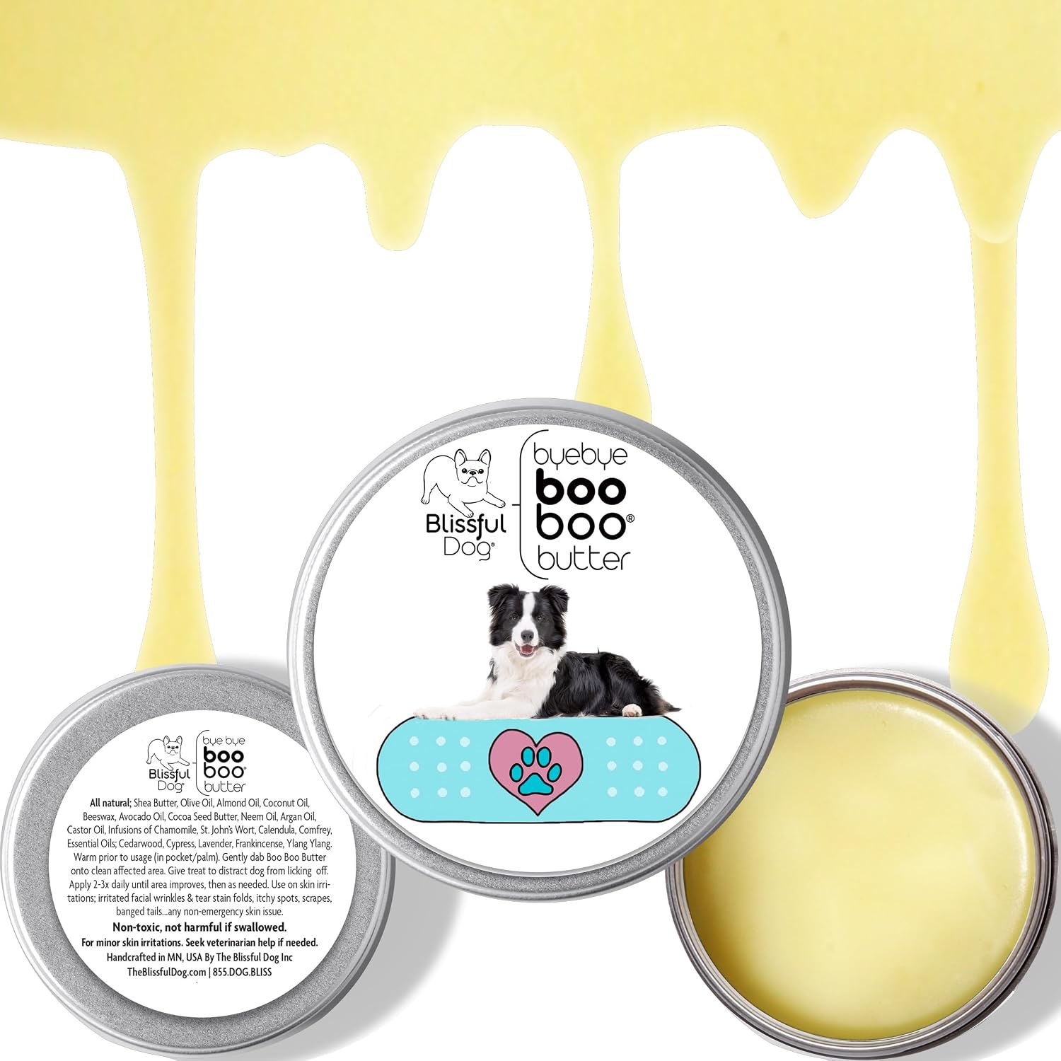 The Blissful Dog Border Collie Booboo Butter 2 oz TIN