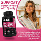 Myo-Inositol y D-Chiro Inositol 40:1 - Suplemento para Mujeres - 2050mg por dosis - 120 Cápsulas