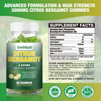 Citrus Bergamot Gummies 3000 mg - 60 Gominolas Veganas Sabor Lima