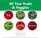 NutraOne Ideal Greens: Suplemento de Superalimentos Verdes en Polvo (30 raciones, sabor bayas)