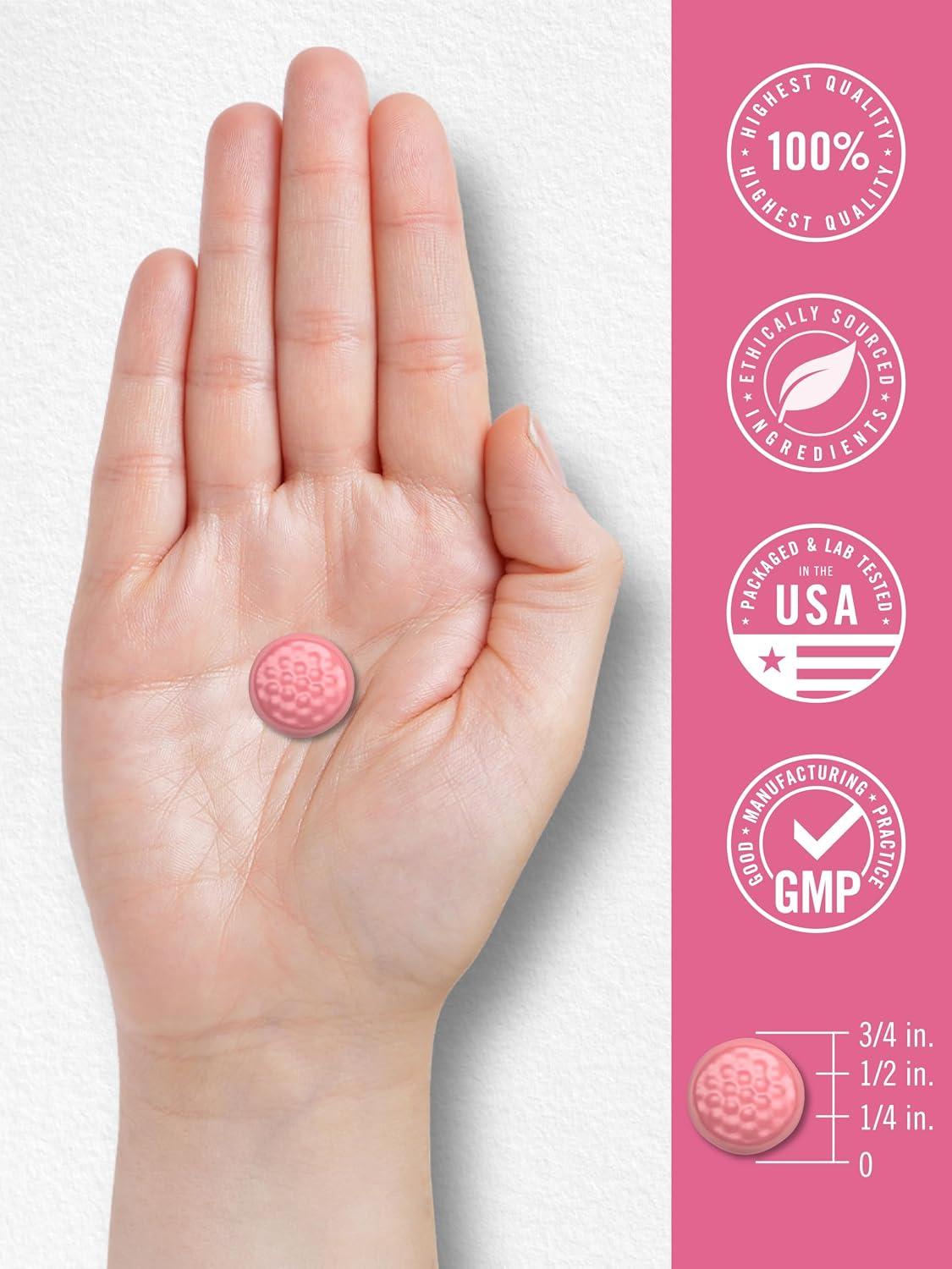Carlyle Biotina 2500mcg para Cabello, Piel y Uñas - 75 Gominolas con Vitamina C y E, Sabor Frambuesa