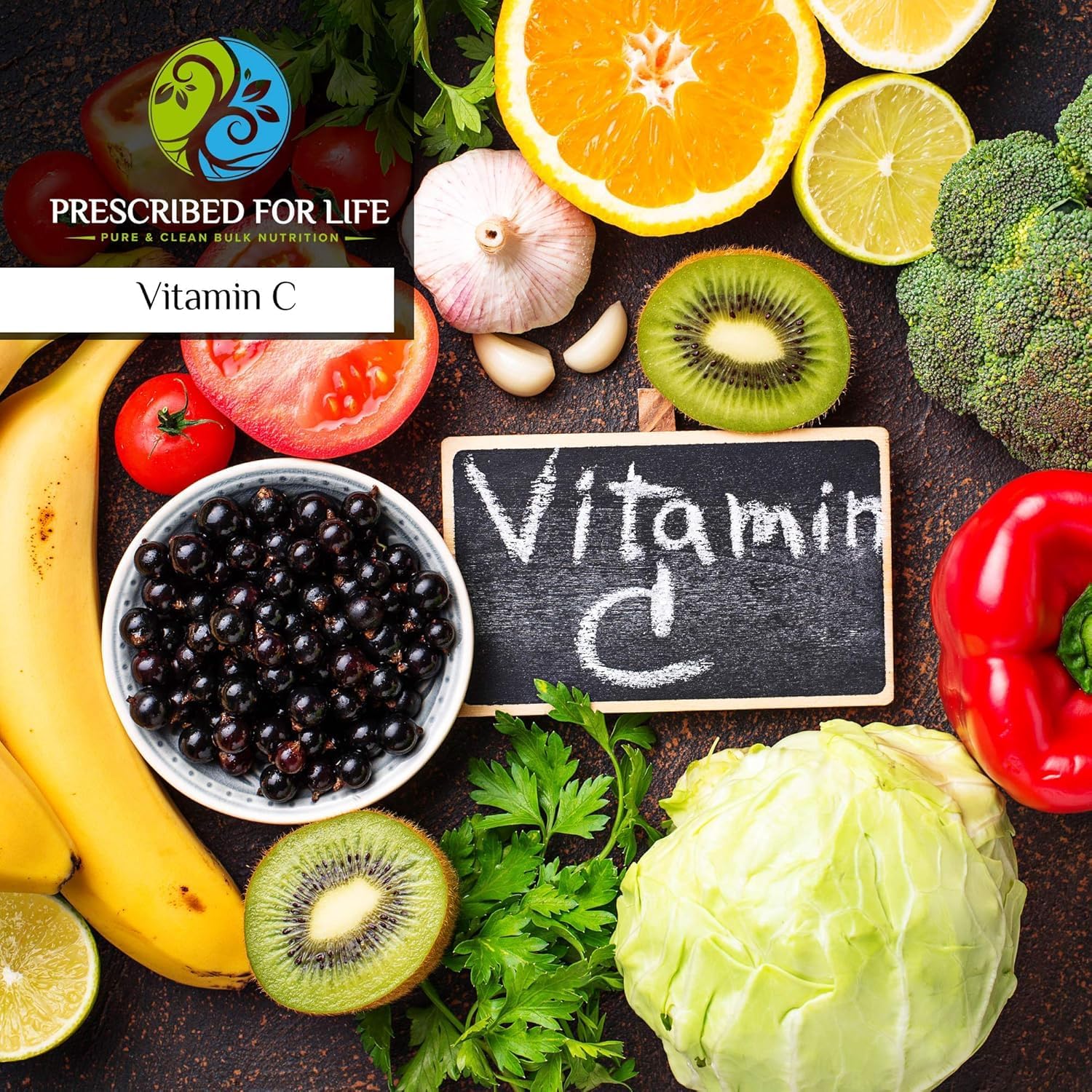 Prescribed For Life Ascorbato Sódico en Polvo, Vitamina C Tamponada USP (25 kg)