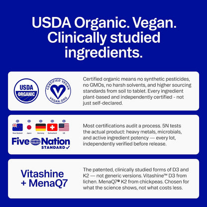 Ora Organic Vitamina D3 5000IU + K2 - – Fuente de vitamina D3: Para veganos, es importante que sea de líquenes. Si – Image 6