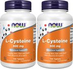 NOW Foods - L-Cysteine ​​500 mg with B-6 and C Vitamins, 100 Tablets