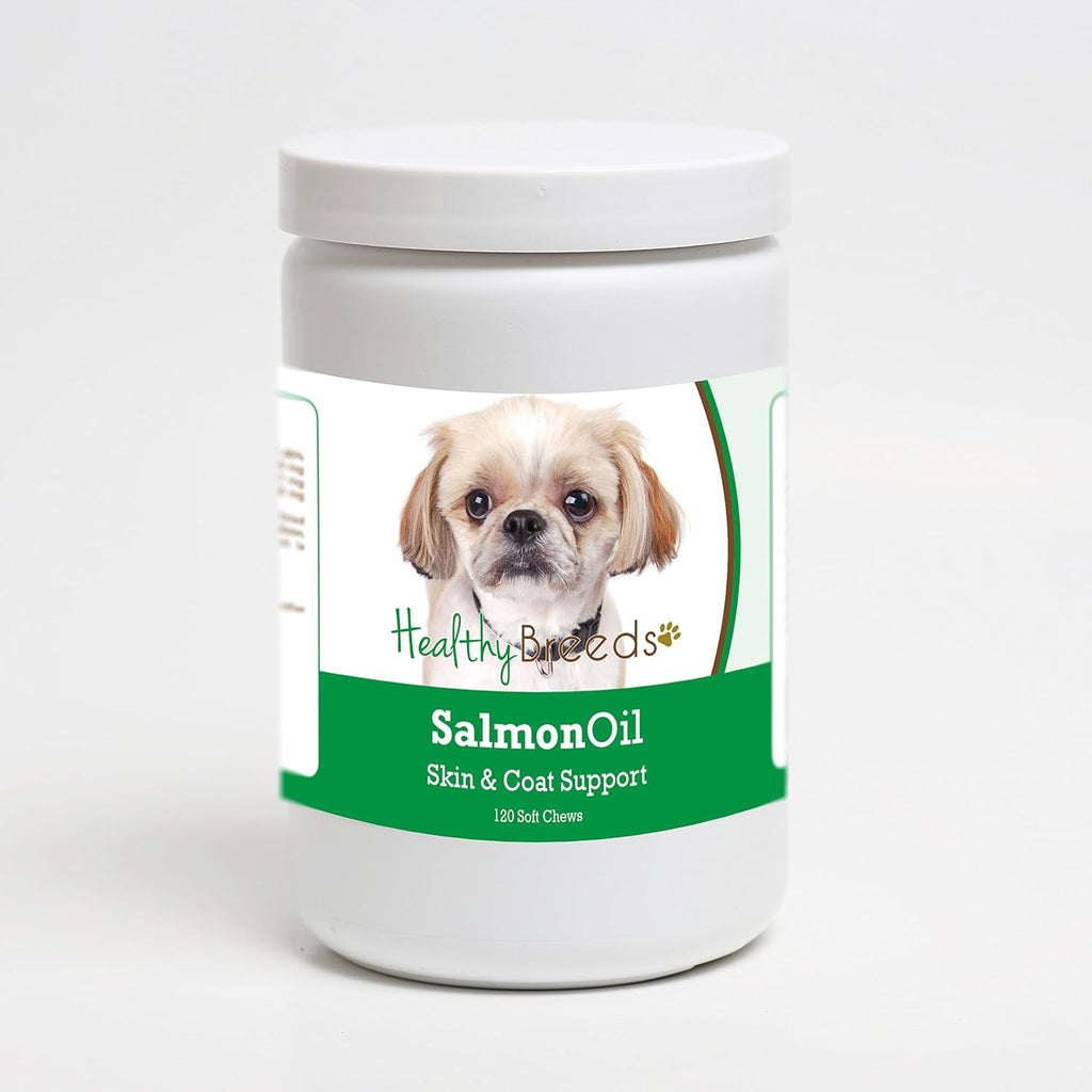 Healthy Breeds Peekapoo Aceite de Salmón Masticables Blandos 120 unidades