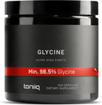 Toniiq Glicina 1300mg - Suplemento de Glicina en Cápsulas Vegetarianas - 240 Cápsulas - 120 Dosis - Alta Pureza - 4 Meses de Suministro