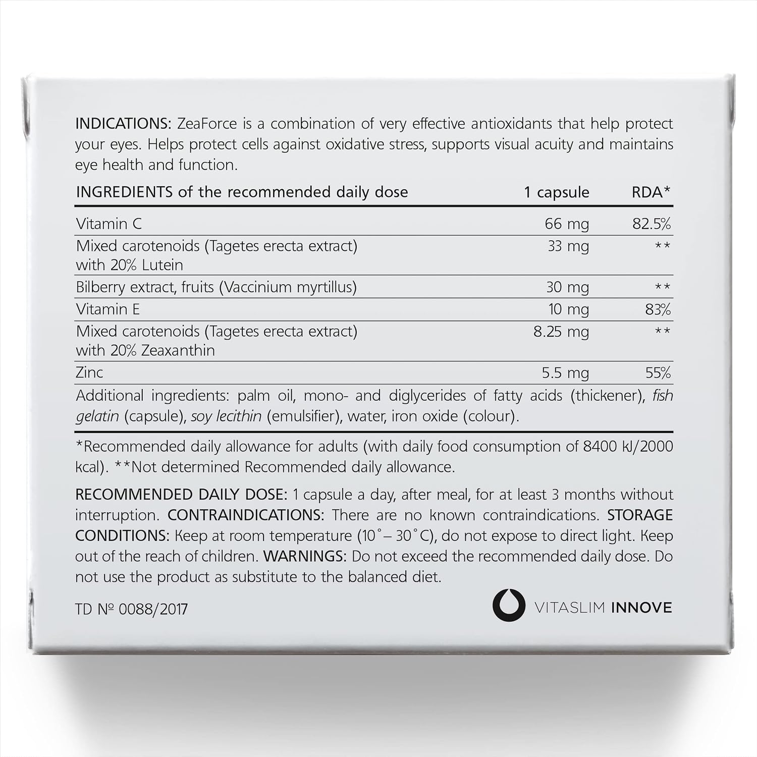 Excellent Vision - Complemento Antioxidante para la Vista (3 Meses de Suministro)