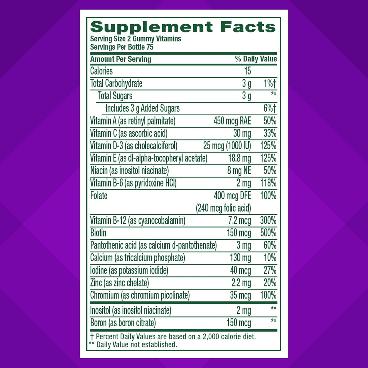 Vitafusion Women's Multivitamin Gummy - 150 – Ingredientes limpios: Sin jarabe de maíz de alta fructosa, – Image 4