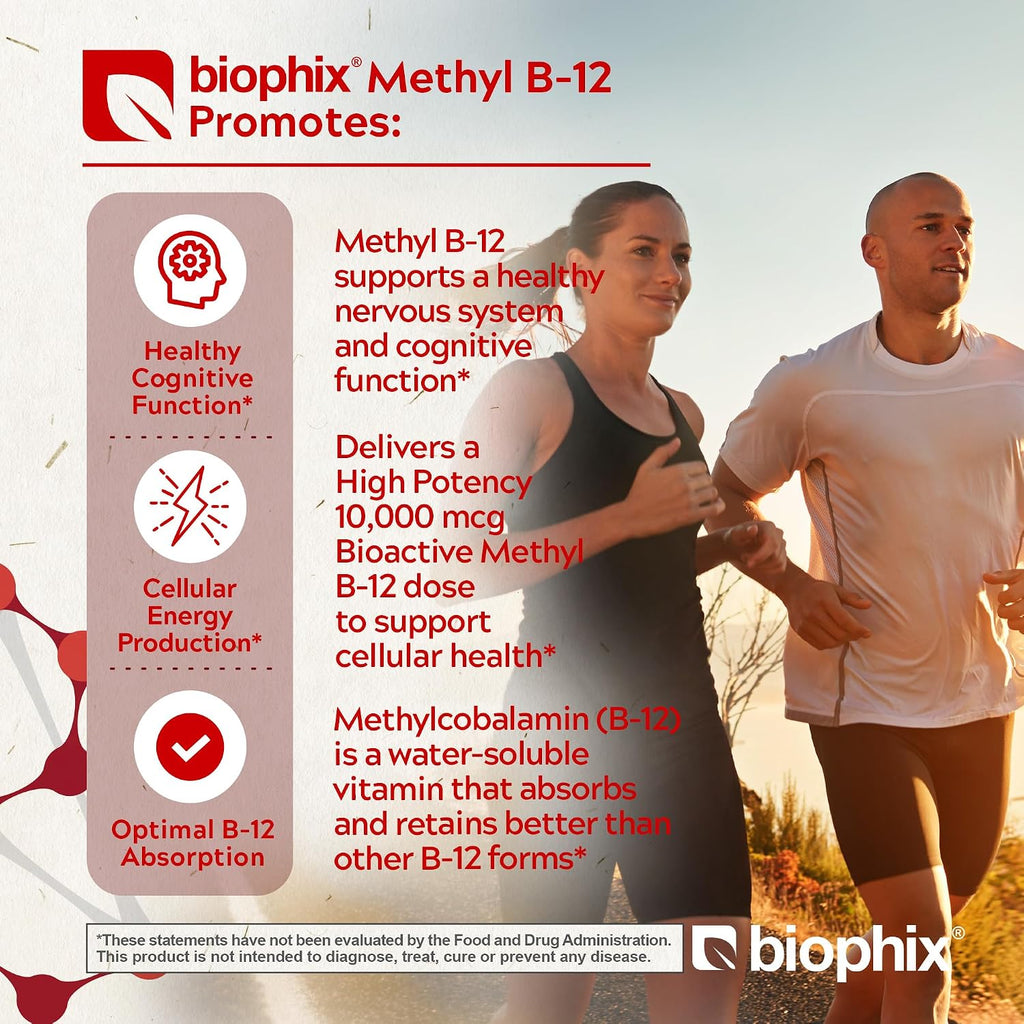 biophix Metilcobalamina B12 10000 mcg - 90 Comprimidos Veganos Sabor Cereza