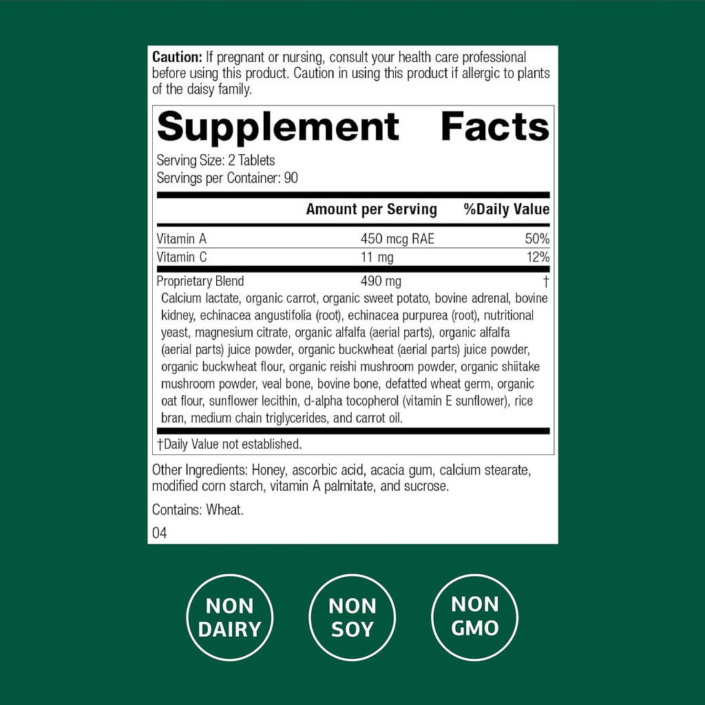 Standard Process Cataplex A-C - Suplemento con Vitaminas A y C y Equinácea - 180 Comprimidos