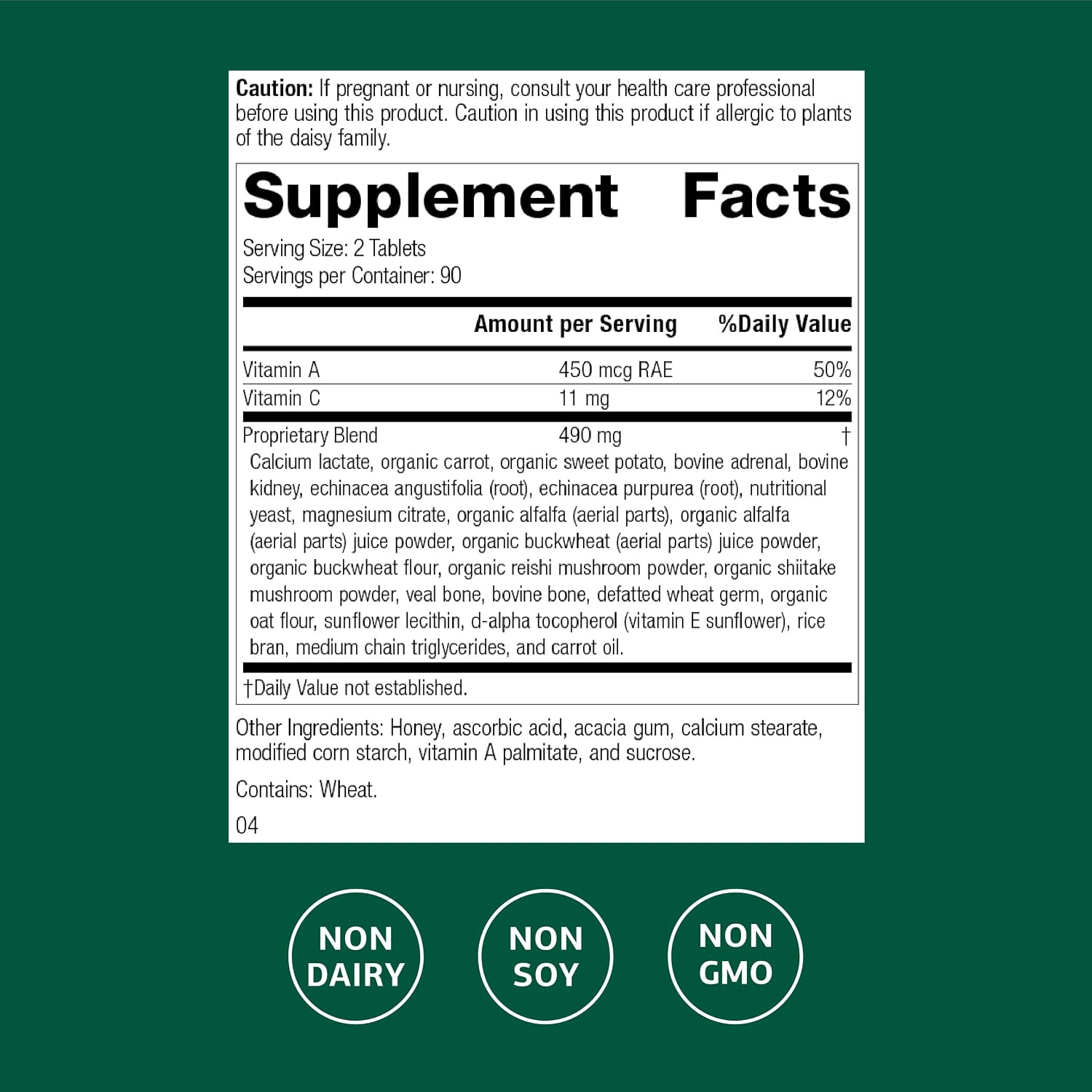 Standard Process Cataplex A-C - Suplemento con Vitaminas A y C y Equinácea - 180 Comprimidos