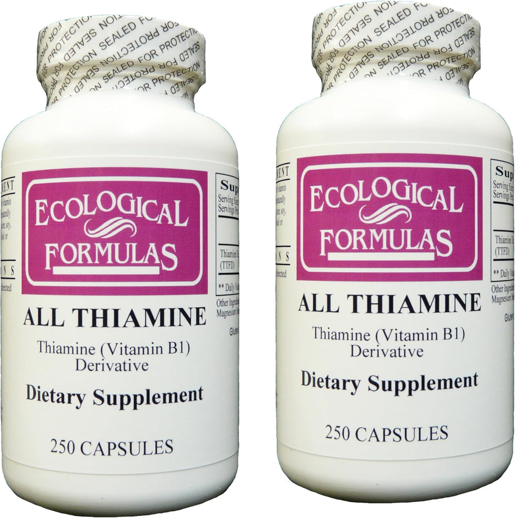 Ecological Formulas All Thiamine Vitamina B1 50 mg, 2 X 250 Cápsulas