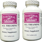 Ecological Formulas All Thiamine Vitamina B1 50 mg, 2 X 250 Cápsulas