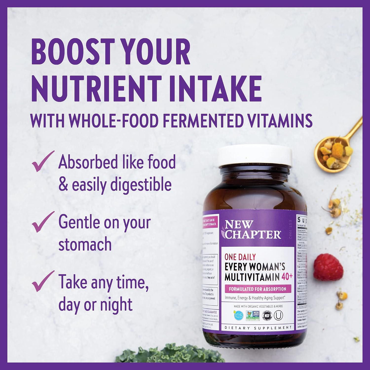 New Chapter Multivitamínico para mujeres 40 plus – 48 Comprimidos