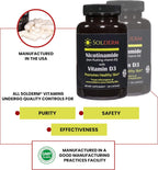 Solderm Nicotinamida y Vitamina D3 - Suplemento sin efecto rubor, 60 cápsulas, 500mg