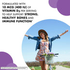 BlueBonnet EarthSweet Vitamin D3 400 IU – Comprimidos Masticables Sabor Frambuesa – 90 Comprimidos