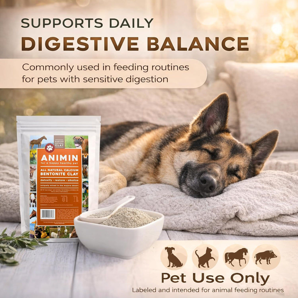 Calcium Bentonite Clay for Pets – 100% Natural Mineral Powder