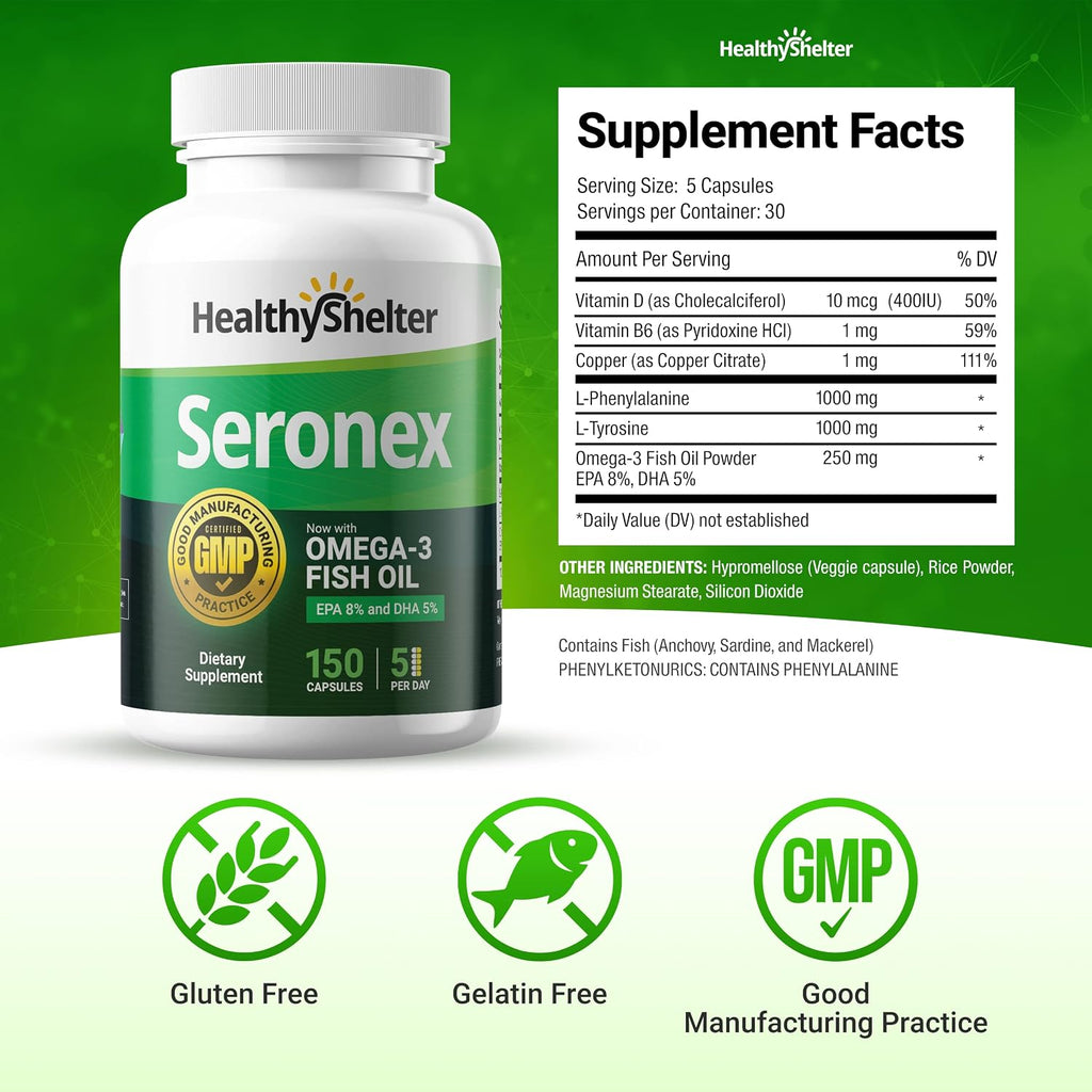 Seronex – Suplemento para la Pigmentación de la Piel con Omega-3, Vitaminas D y B6 | Healthy Shelter