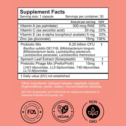 Dermala #FOBO SUPPLEMEANT to Be Acné - – Acción antioxidante: La vitamina E y la vitamina C ayudan a proteger las – Image 3