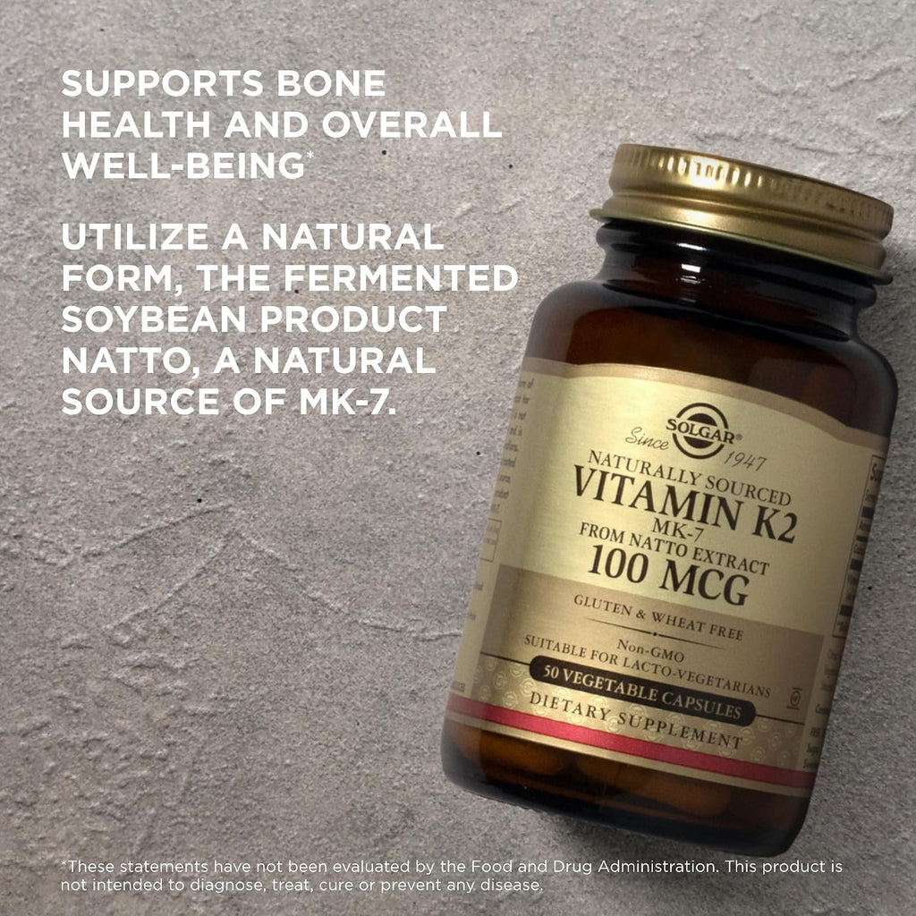 Solgar Vitamina K2 (MK-7) 100 mcg - 50 Cápsulas Vegetales, Pack de 4
