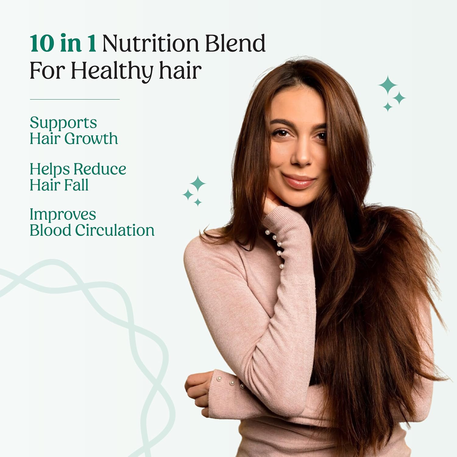 Hair You Glo – Suplemento de biotina vegetal en polvo | Cabello saludable | 30 dosis