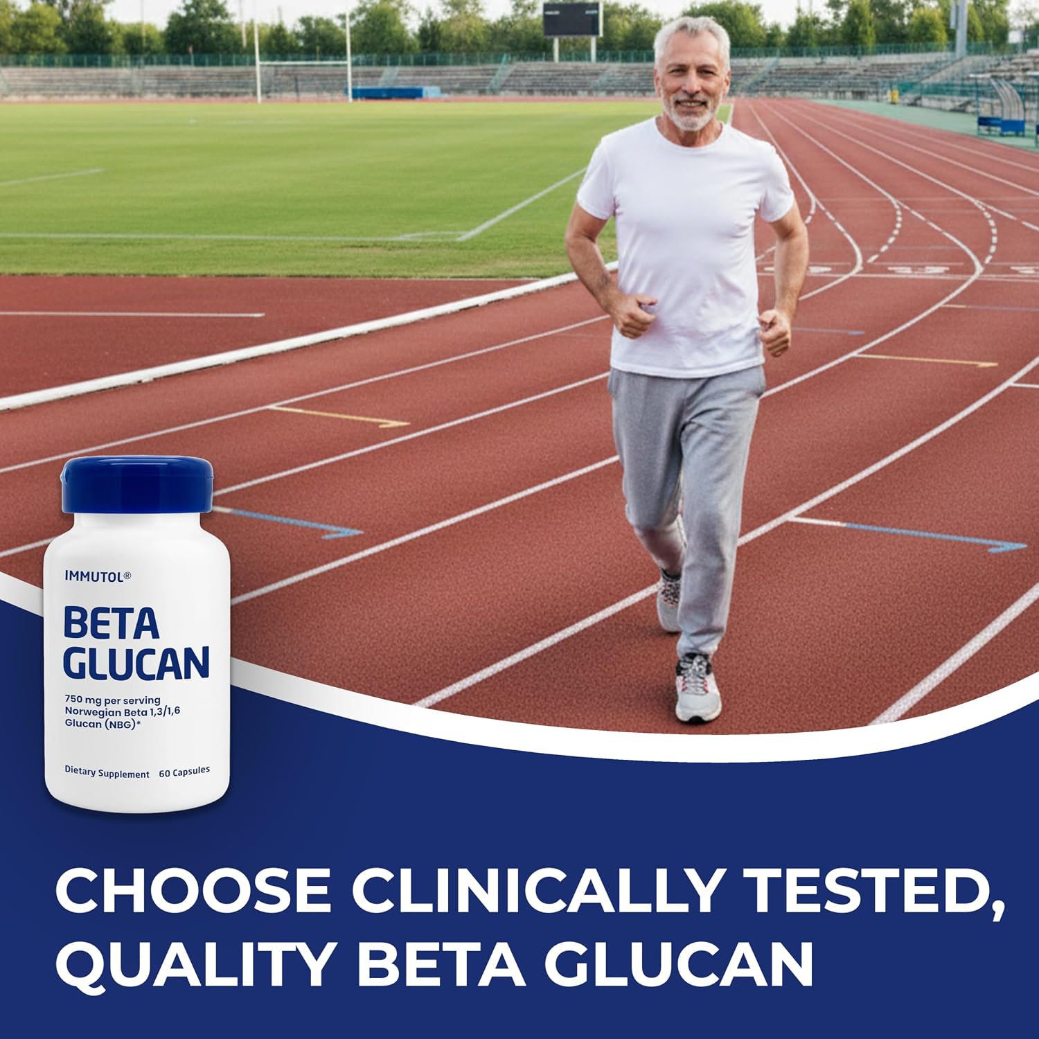 Immutol Suplemento de Apoyo Inmune - 750mg Beta Glucano 1,3 1,6 - 60 Cápsulas