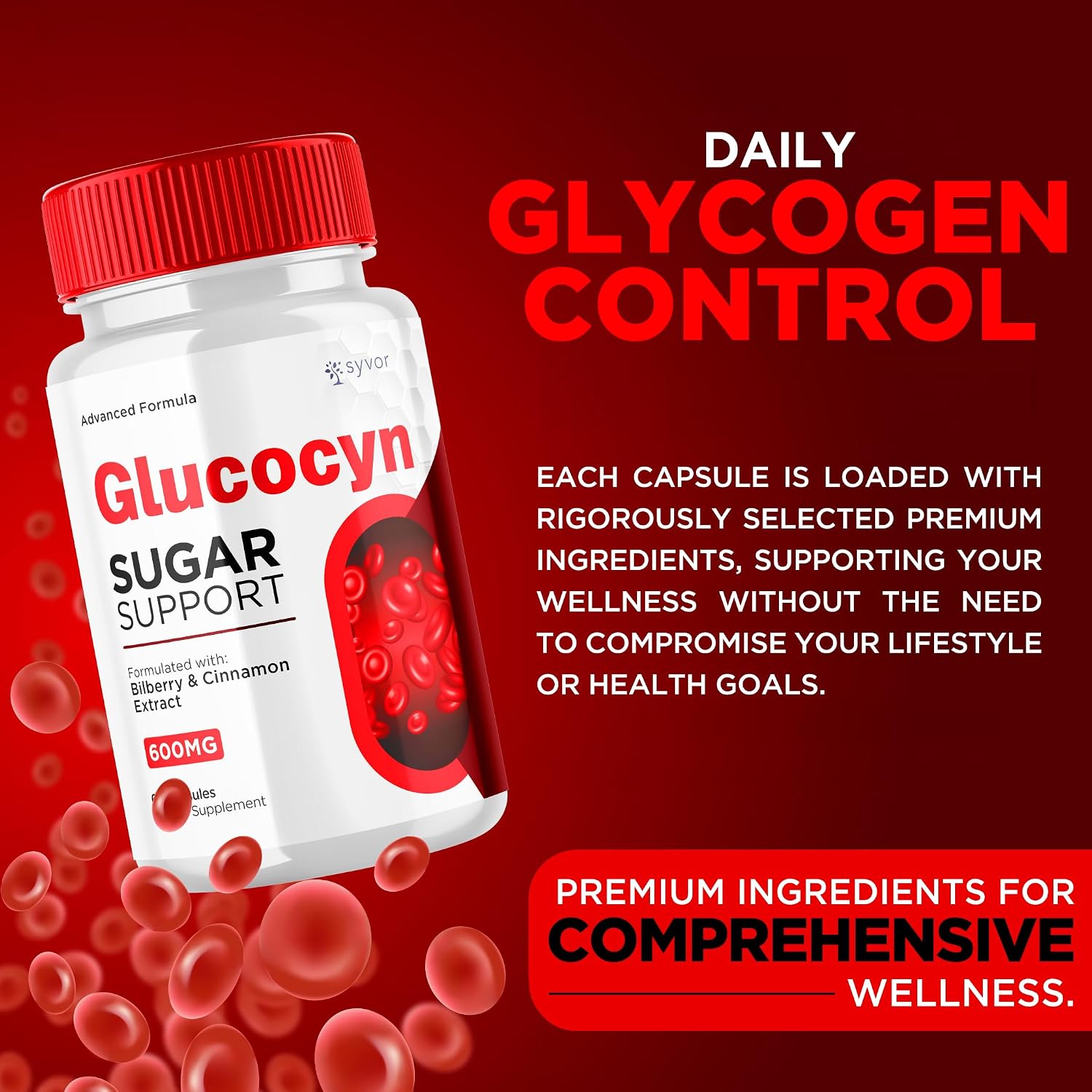 Glucocyn Cápsulas - Pack de 3 (180 Cápsulas)