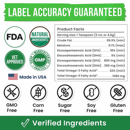 Omega 3 Fish Oil for Dogs & Cats - Aceite de – Piel y pelaje: Los ácidos grasos EPA y DHA ayudan a mantener la – Image 5