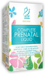 ACTIF Líquido Prenatal Orgánico Completo - 35+ Vitaminas con DHA y Colina, 32 oz (946 ml)