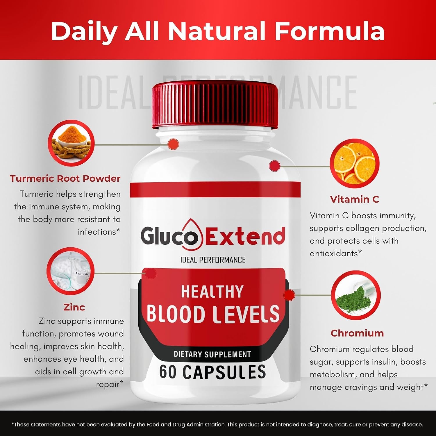 Gluco Extend Cápsulas - Suplemento de Fórmula Natural