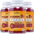 New Age Vitamina D3 5000 UI Gomitas - Suplemento Inmunológico, Sin Gluten, Sin Gelatina, Sabor Natural (180 Gomitas)