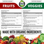 Made with Organic Fruits & Veggies Capsules - Superfood Supplement for Women & Men (30-Day Supply)