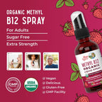 MARYRUTH'S Vitamin B12 Liquid Spray | 720 mcg | Metilcobalamina | USDA Orgánico | Vegano | Sin Gluten | 1 Fl Oz