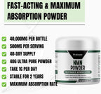 Probase Nutrition Longevity Pure NMN Powder 40 Gramos - Polvo de Nicotinamida Mononucleótido
