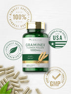Carlyle Extracto de Polen de Flores Graminex | 1000 mg | 60 Cápsulas | Sin Gluten y No OGM