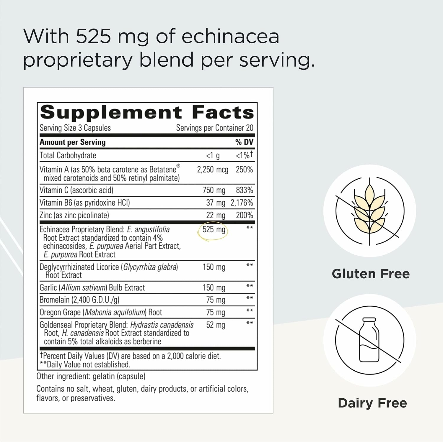 Integrative Therapeutics EHB - Complemento de apoyo inmunitario con vitaminas A, C y B6 y zinc - 60 cápsulas
