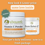 Wholistic Pet Organics Vitamina C en Polvo para Perros y Gatos - Alivio de Alergias y Picazón - Apoyo Inmunológico - 113 g