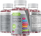 Viteey Multivitamin Gummies 8in1 Immune Support Supplement with Probiotics