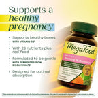 MegaFood Baby & Me 2 - Vitaminas prenatales con folato, colina, hierro, yodo - 60 comprimidos (30 dosis)