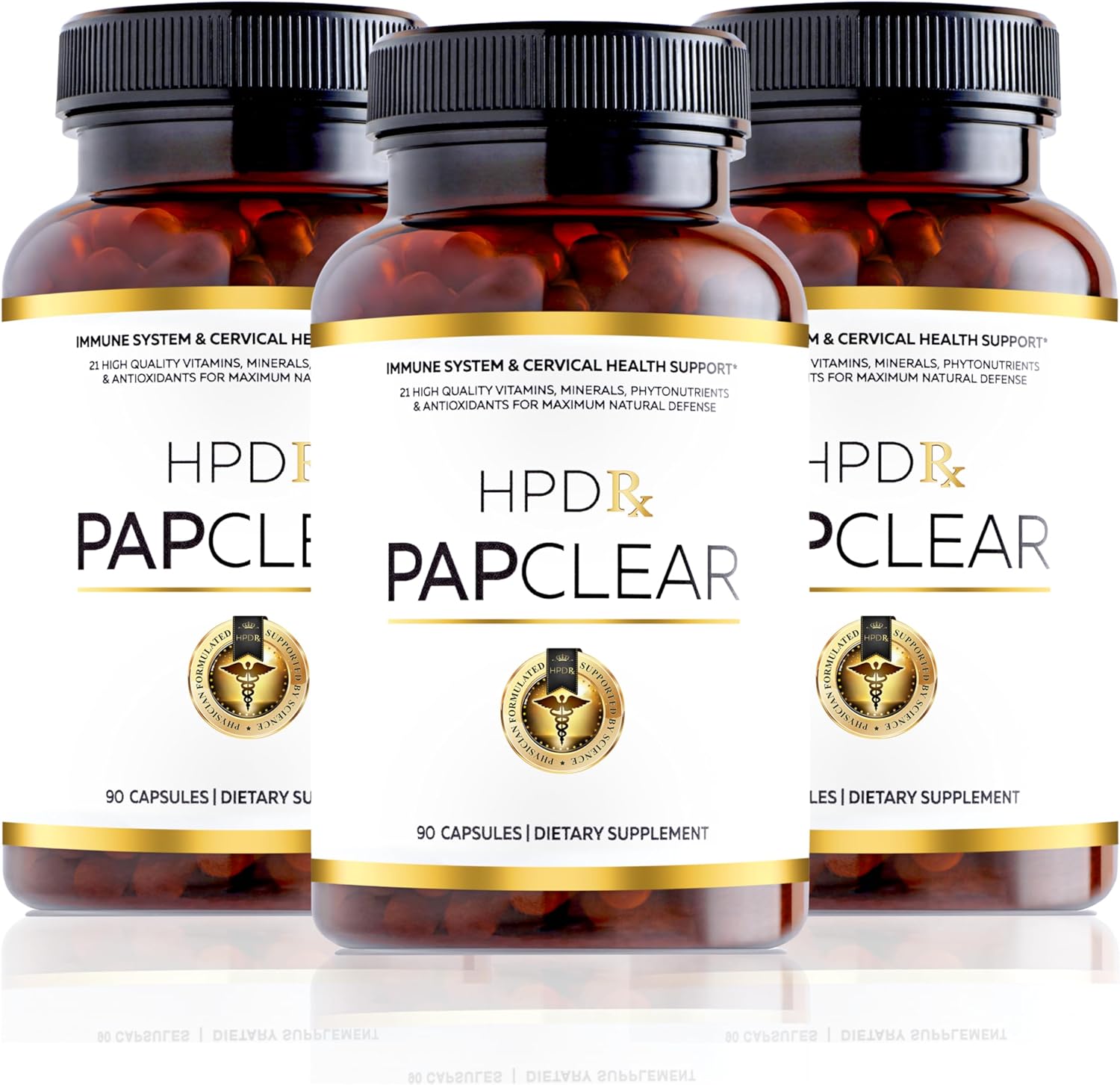 PAPCLEAR – Suplemento Inmunitario Avanzado con 21 Vitaminas y Nutrientes, 90 Cápsulas