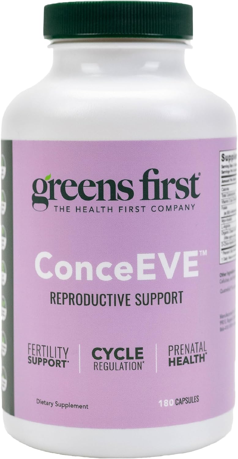 Greens First Female ConceEVE - Cápsulas de Fertilidad Femenina para la Concepción, 180 Cápsulas