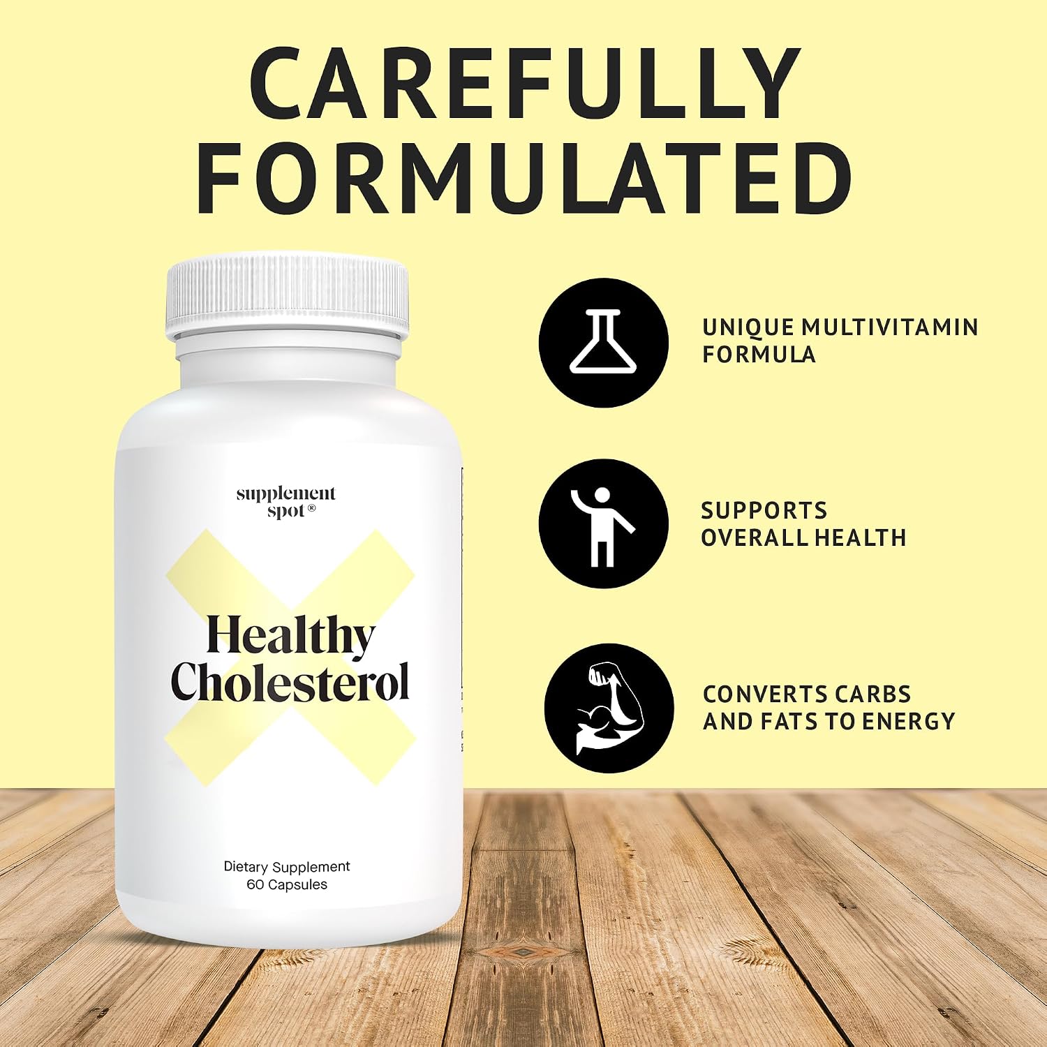 Choless Control Supplement – Vitamina B3, Beta Sitosterol, Niacina y Pimienta de Cayena – 60 Cápsulas