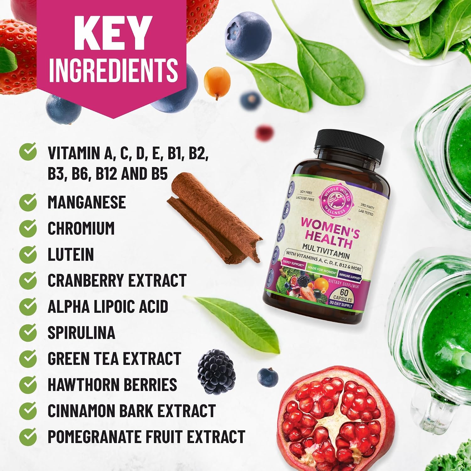 Multivitamínico y Multimineral Diario para Mujeres – WHOLE WORLD WELLNESS